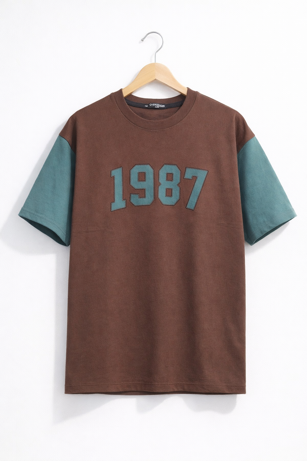 Drop Shoulder Brown T-shirt