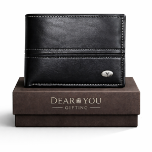 Classic Black Leather Bifold Wallet