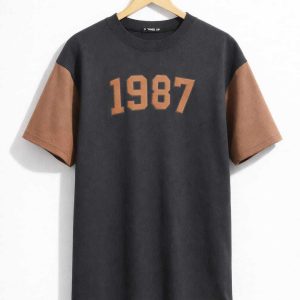 Black Drop Shoulder T-shirt