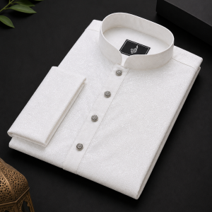 Premium White Kathan Panjabi