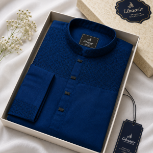 Premium Cotton Blue Panjabi For Him
