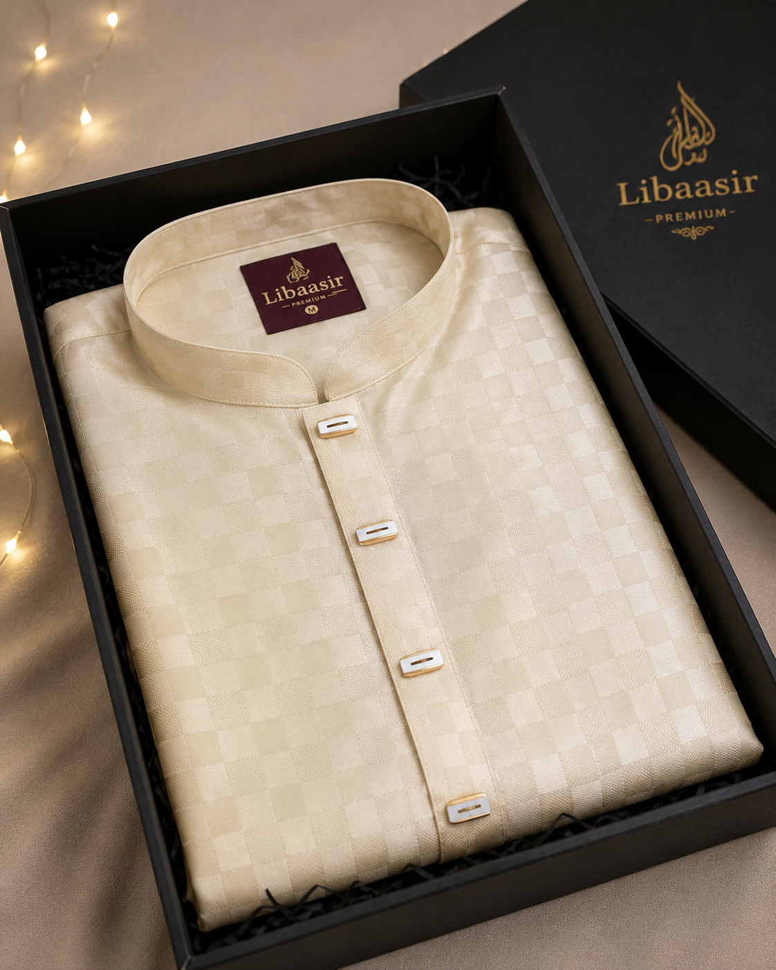 Regular Fit Gold Formal Panjabi