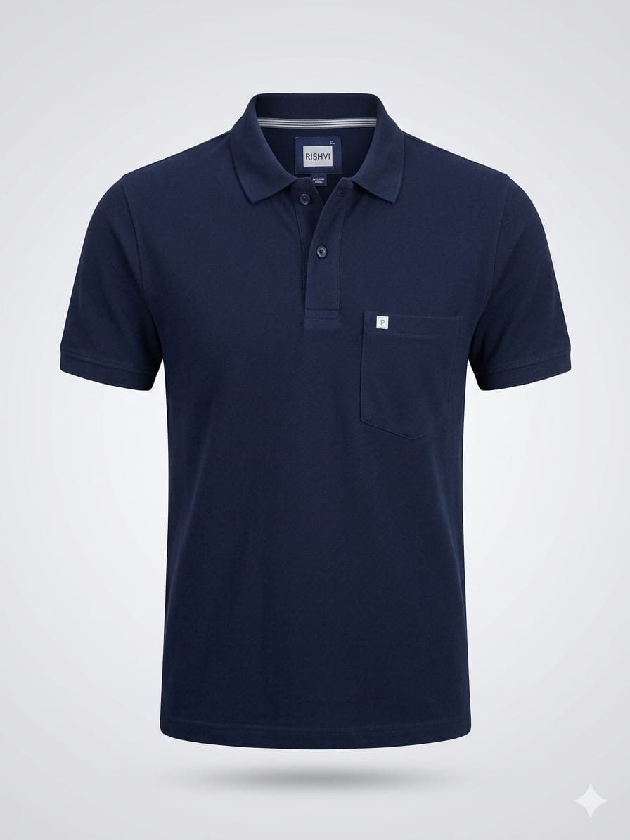 The Smart-Casual Pocket Polo – Deep Navy