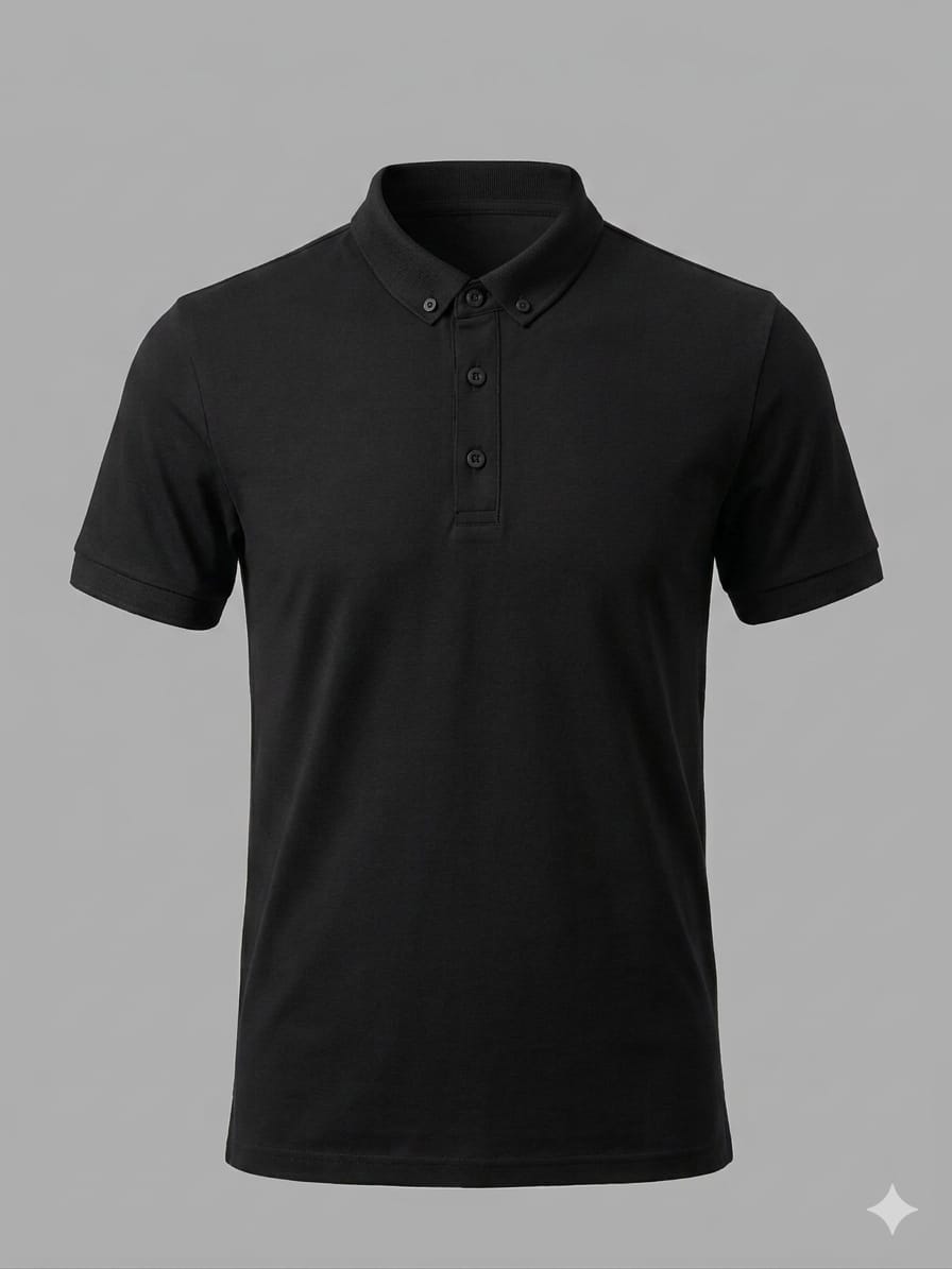 The Minimalist Modern Polo – Absolute Black