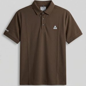 Dark Chocolate Minimalist Polo Shirt