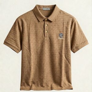 Brown Monogram Jacquard Polo Shirt