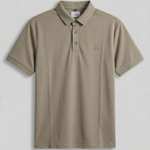 Olive Khaki Minimalist Polo Shirt