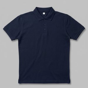 Navy Blue Cotton Polo Shirt