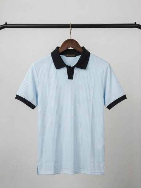 Light Blue Striped POLO (TP6)