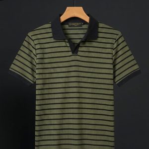 Olive Green Strip POLO – send gifts online | Dear You Gifting
